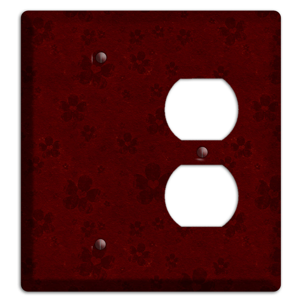 Maroon Grunge Suzani 2 Blank / Duplex Wallplate