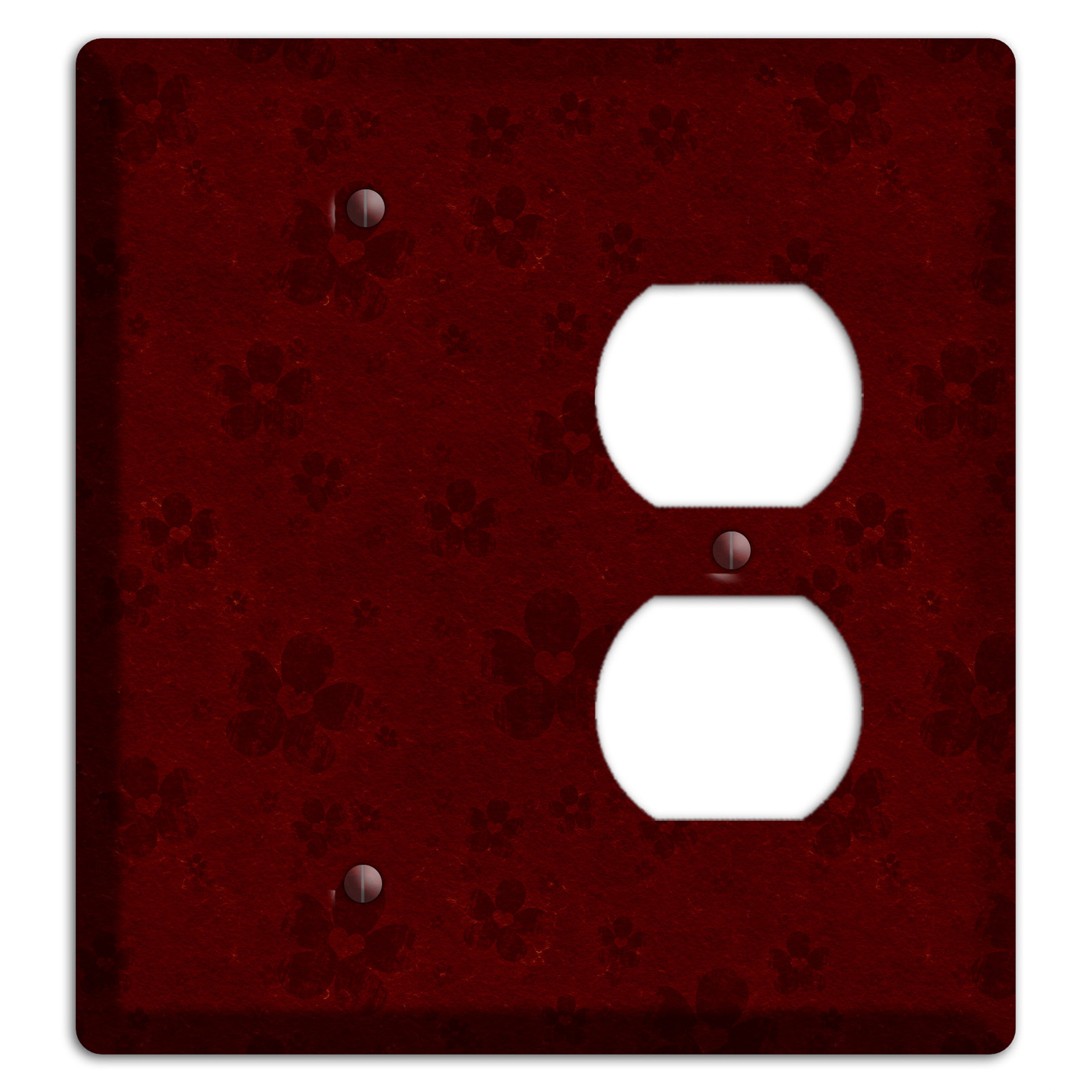 Maroon Grunge Suzani 2 Blank / Duplex Wallplate