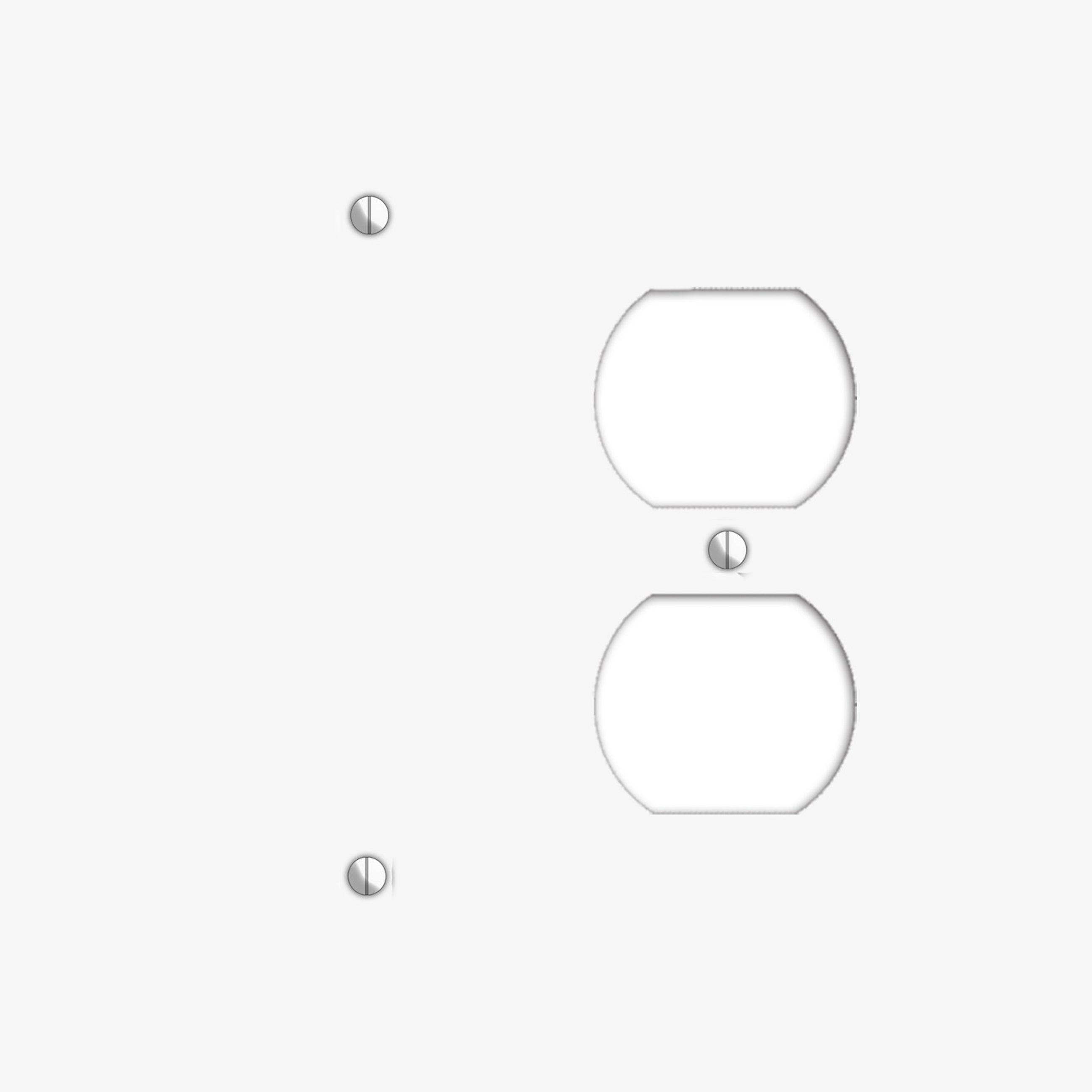Oversized Discontinued White Metal Blank / Duplex Wallplate