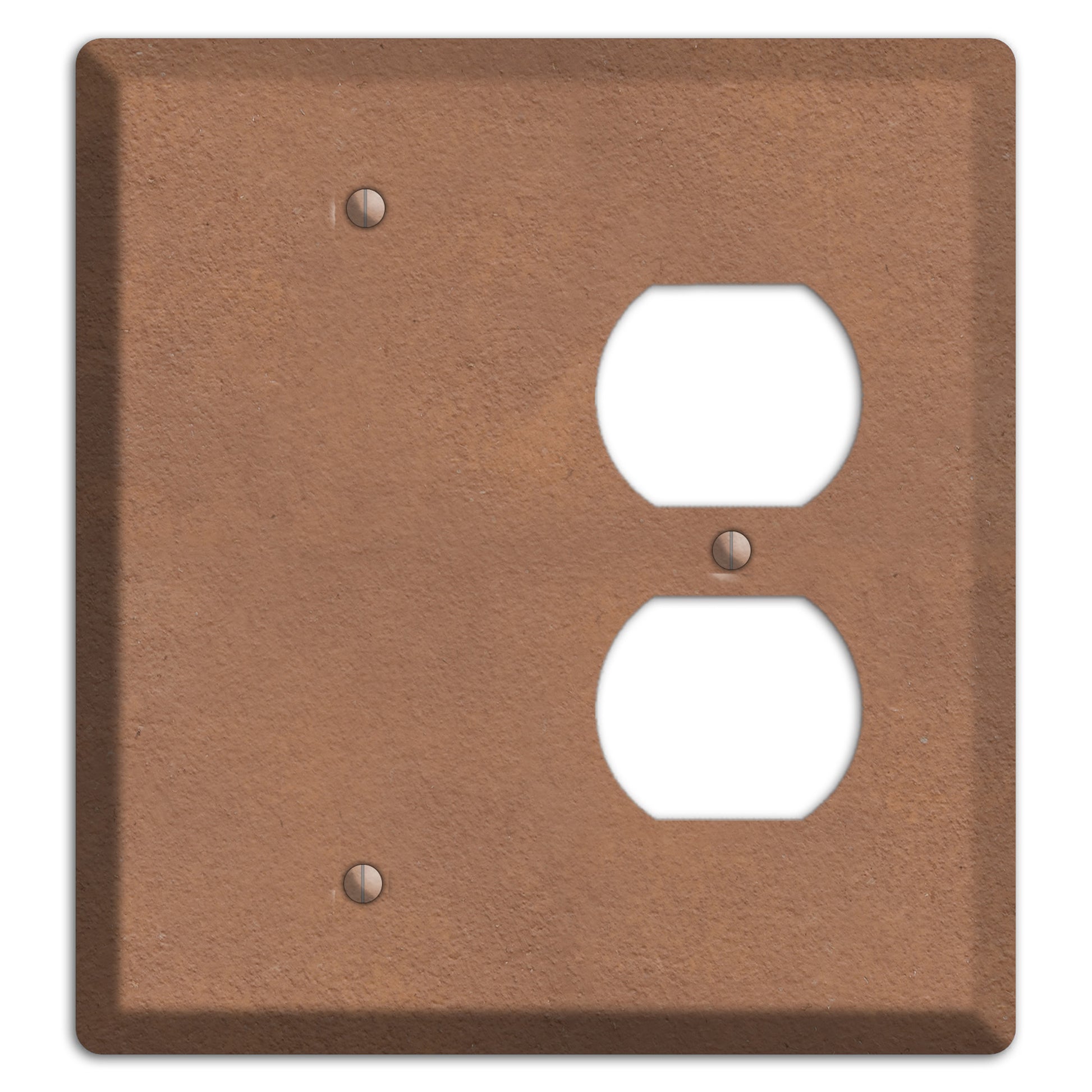 Stucoo Brown Blank / Duplex Wallplate