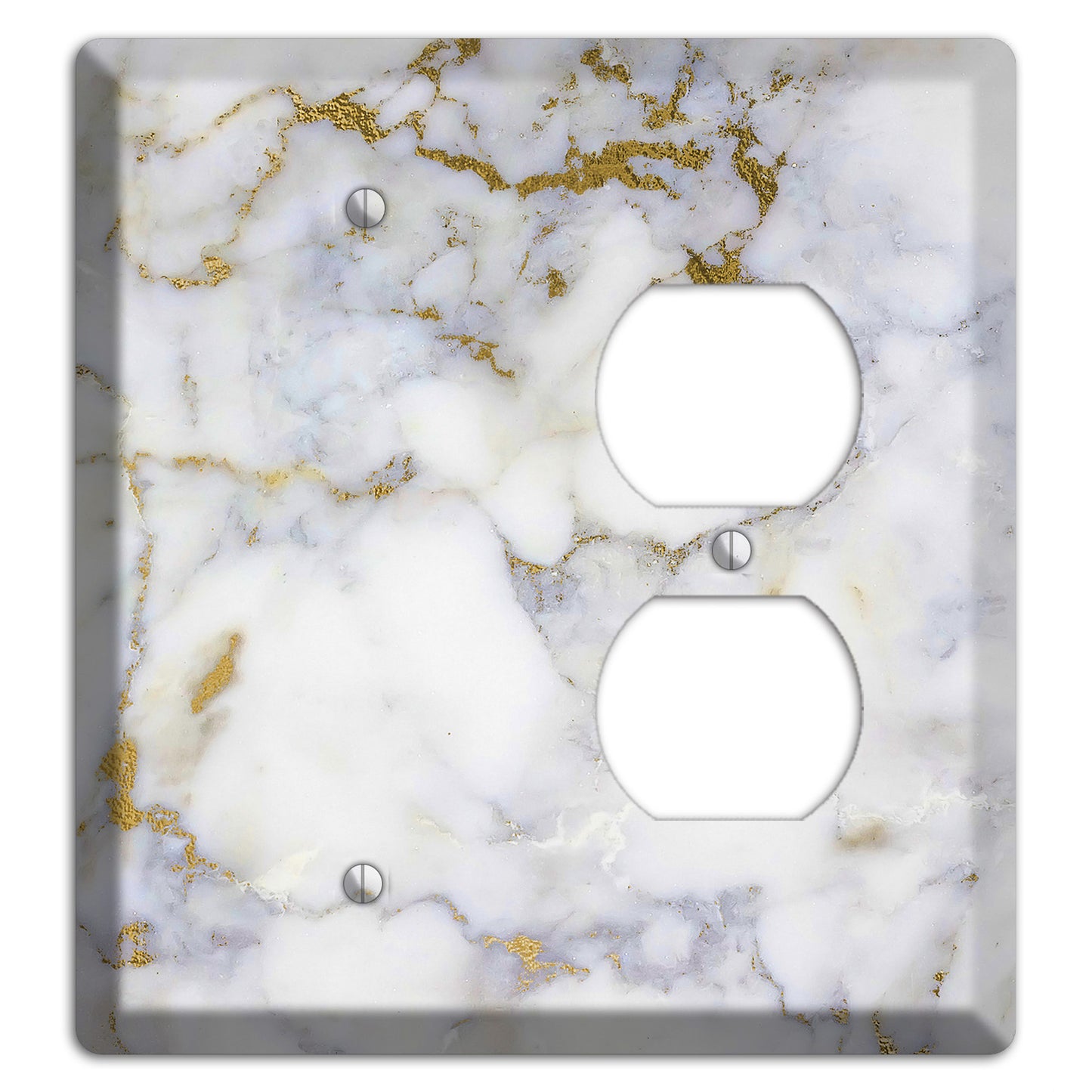Metallic Bronze Marble Blank / Duplex Wallplate