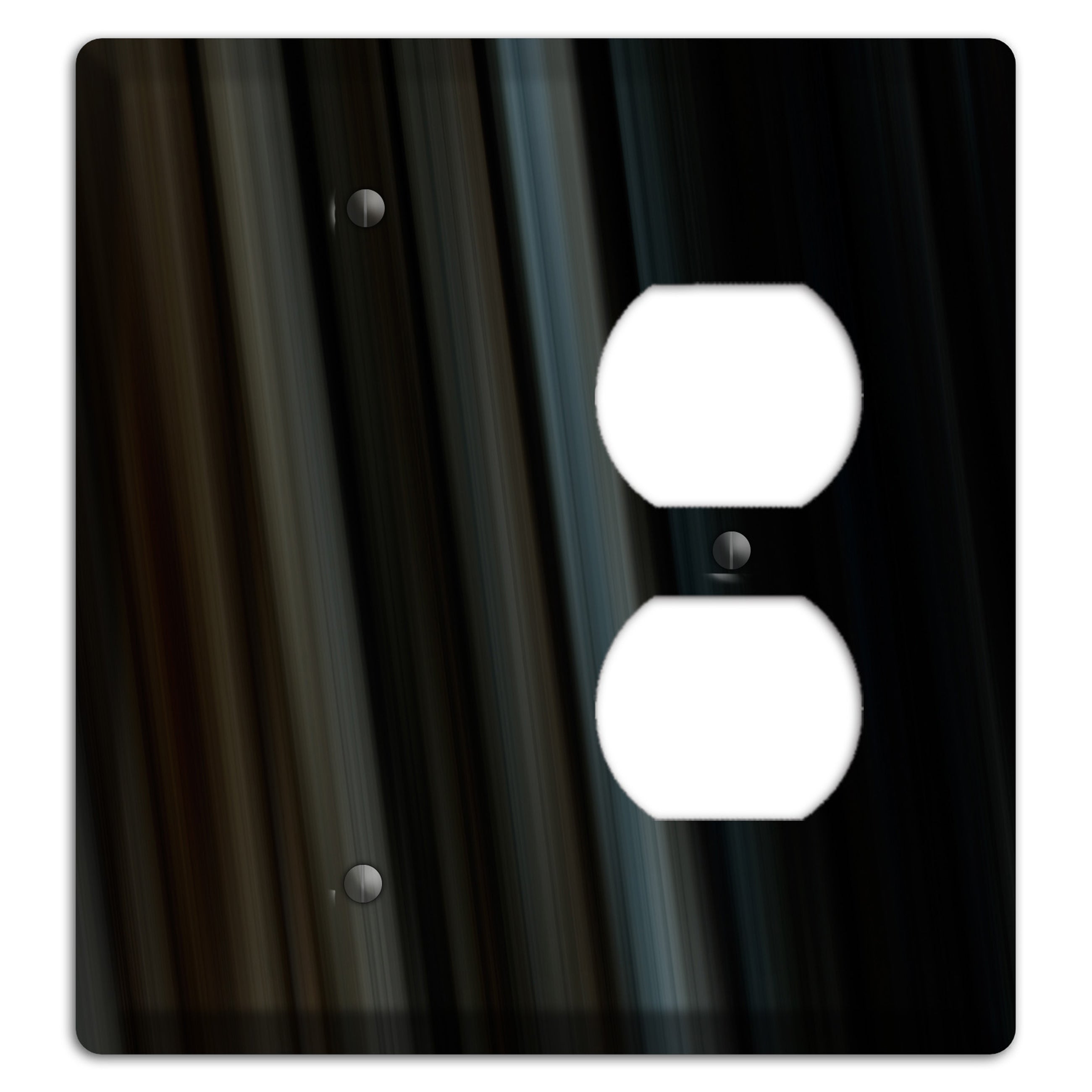 Black Ray of Light Blank / Duplex Wallplate