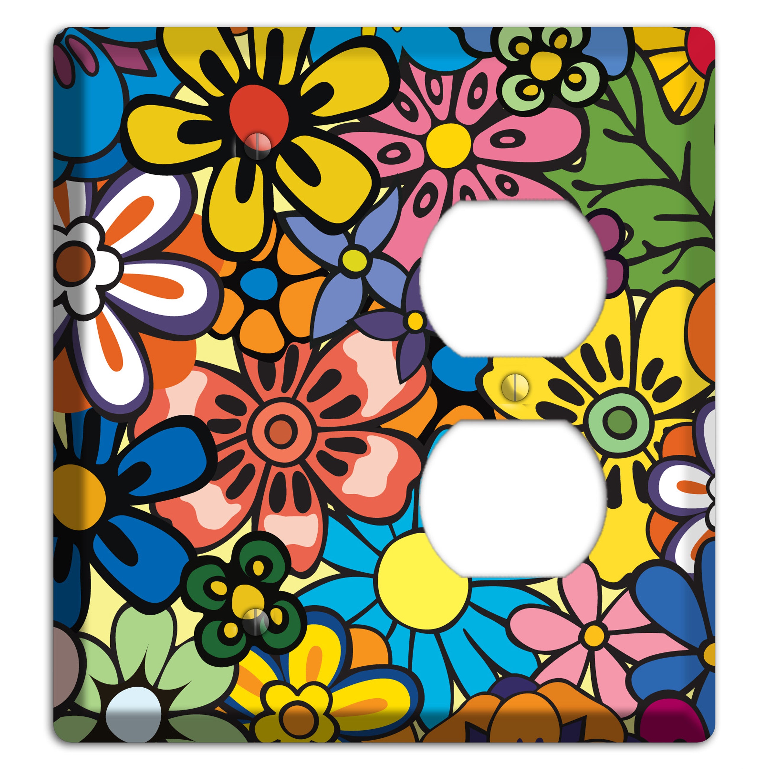 Flower Power Blank / Duplex Wallplate