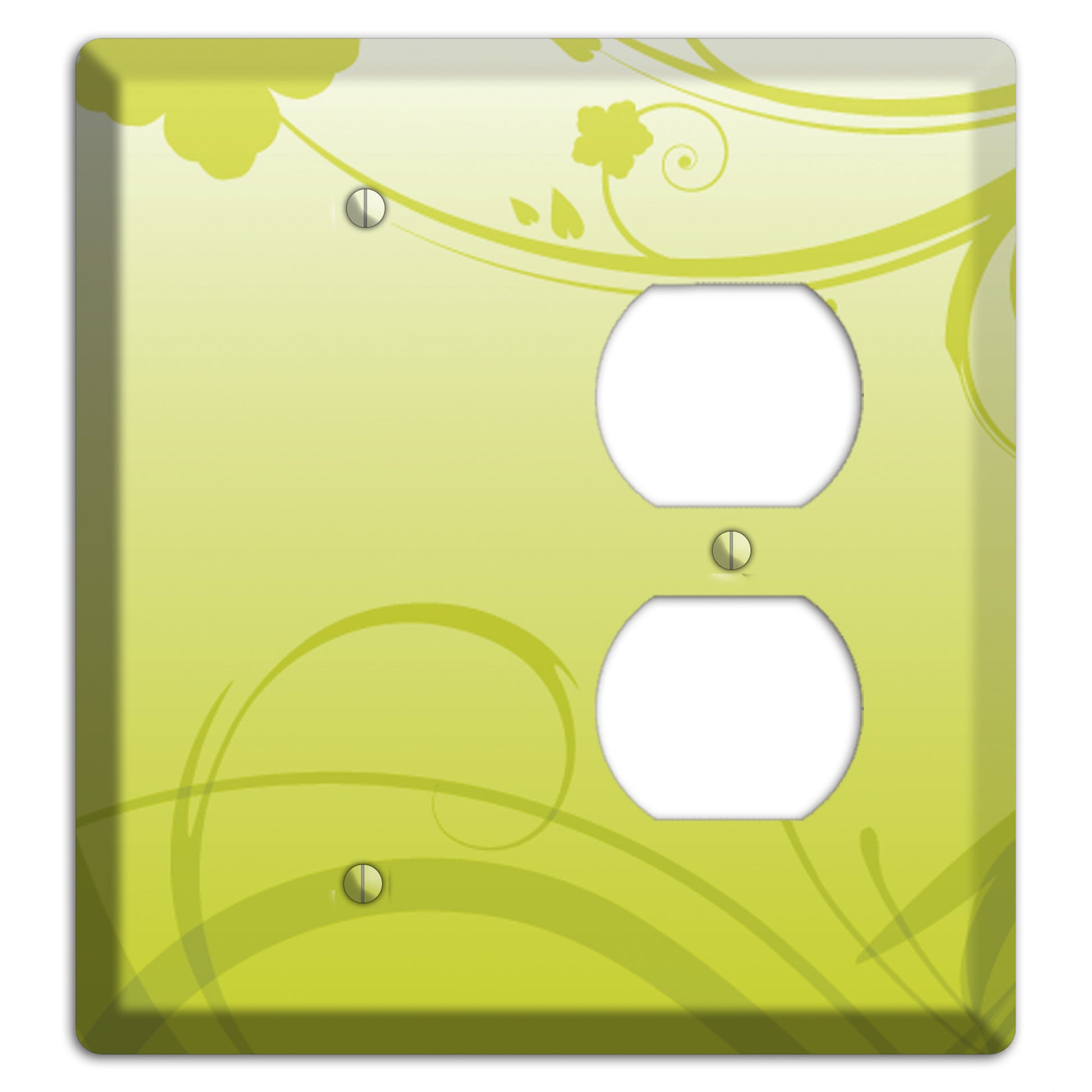 Green Swirls Blank / Duplex Wallplate