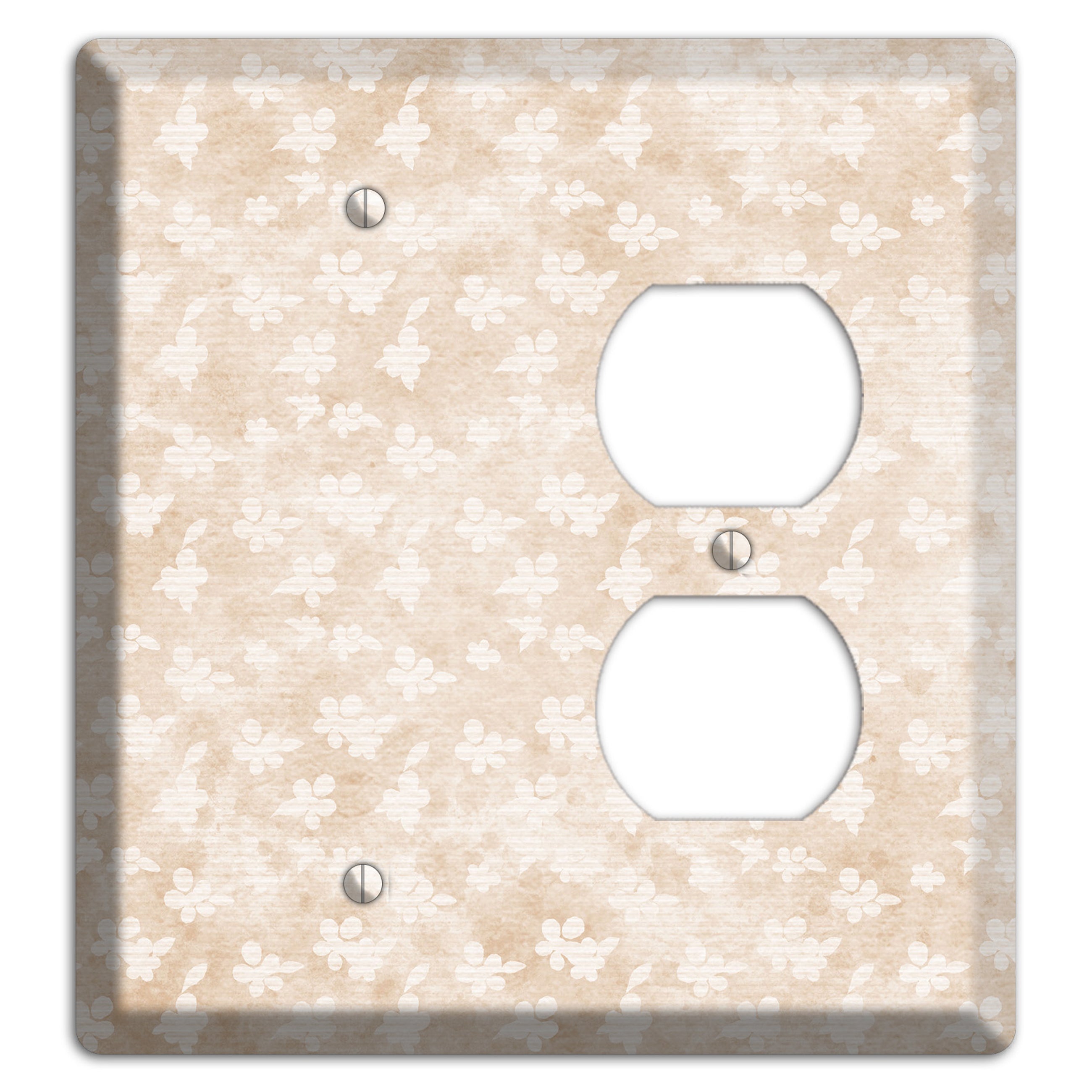 White Linen Neutral Texture Blank / Duplex Wallplate
