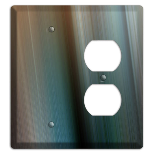 Brown and Blue Ray of Light Blank / Duplex Wallplate