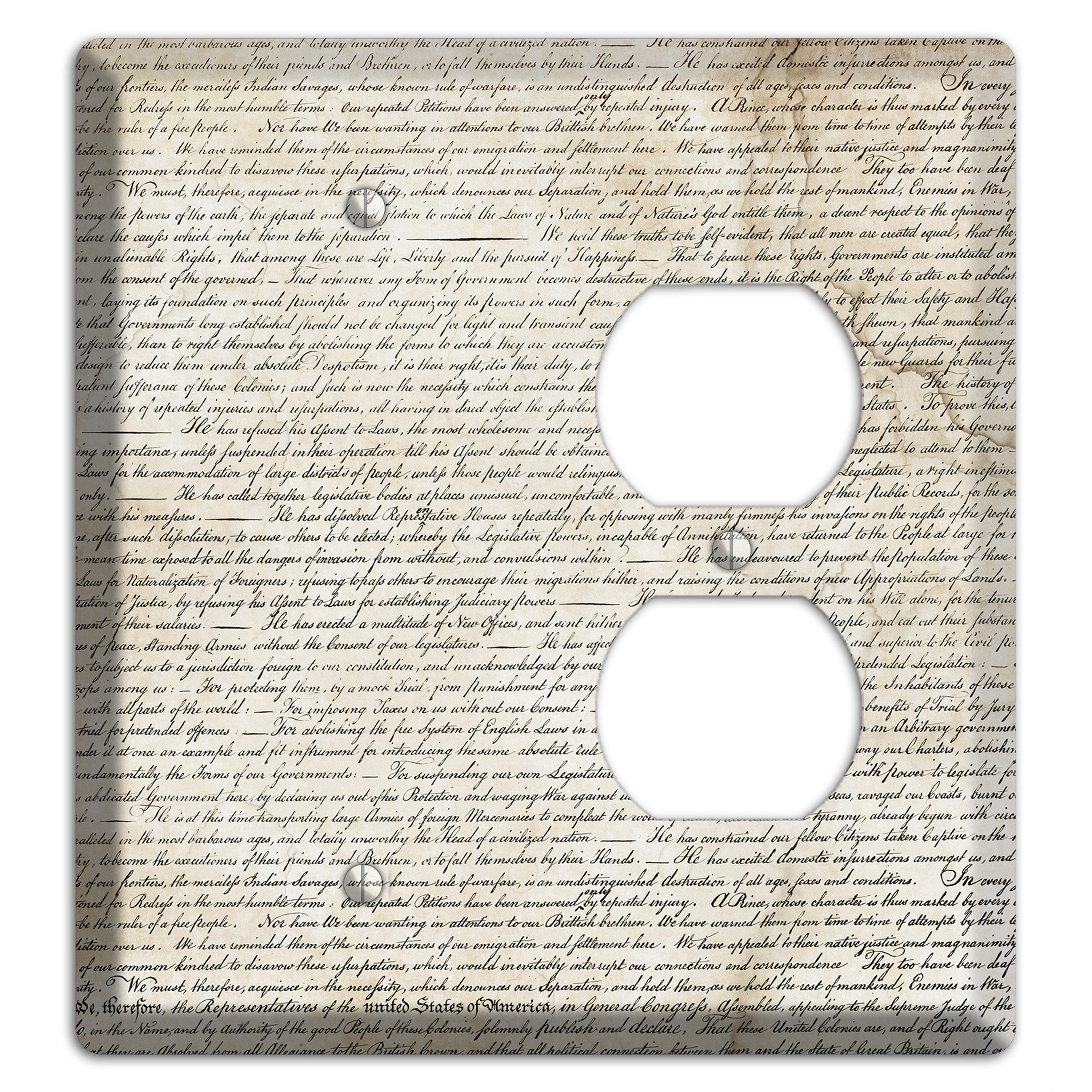 Stained Script Blank / Duplex Wallplate