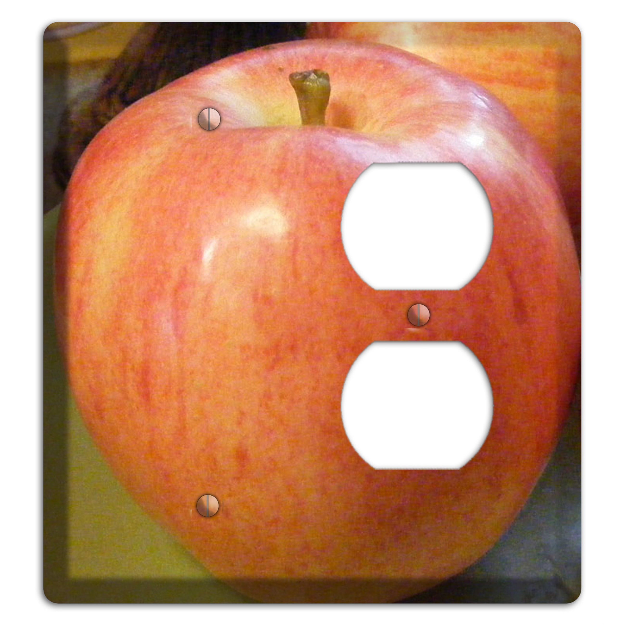 Large Apple Blank / Duplex Wallplate