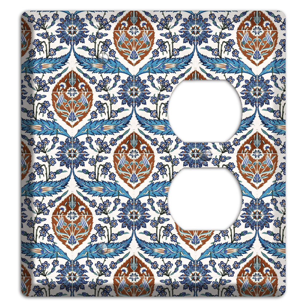 Ornate Feather Tile Blank / Duplex Wallplate