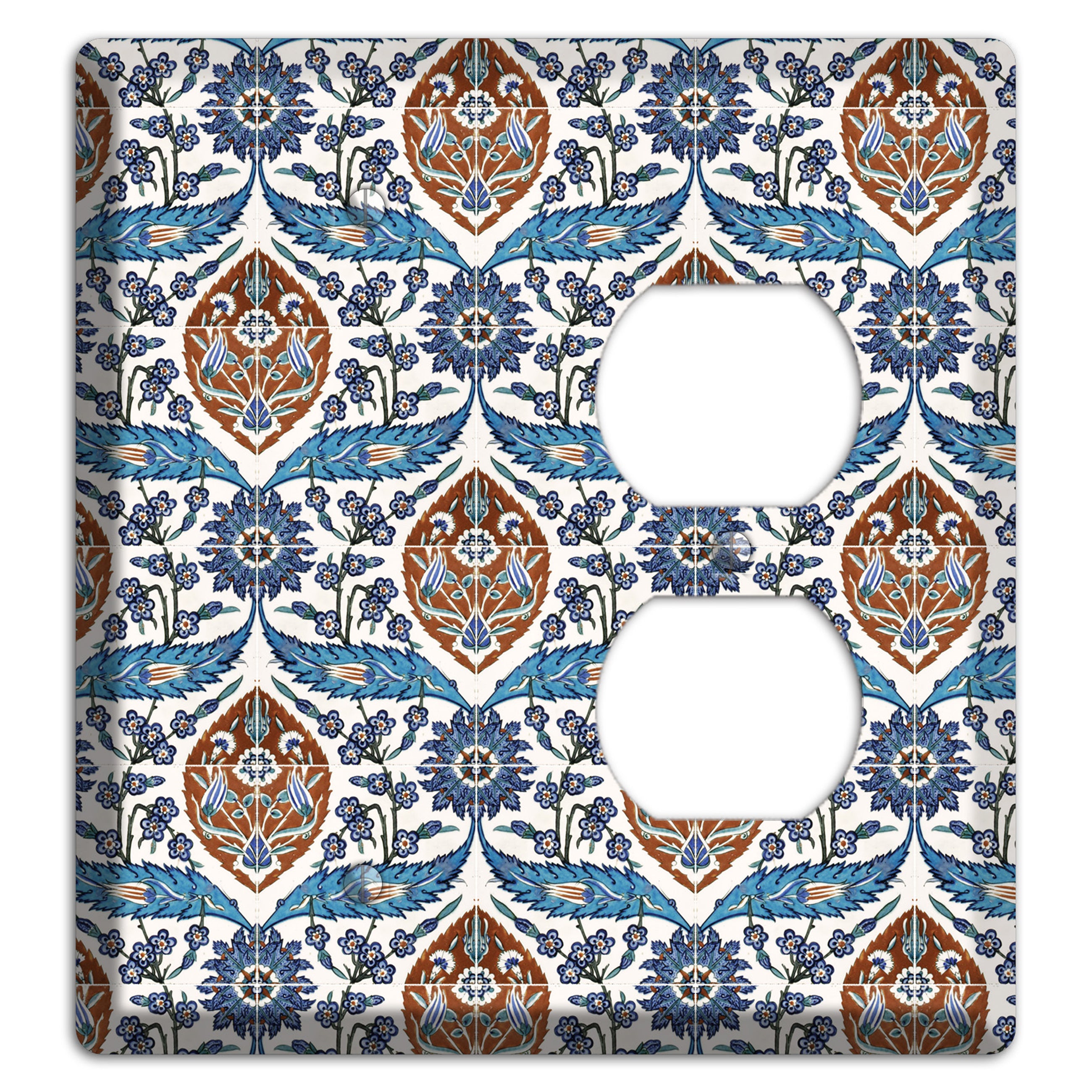 Ornate Feather Tile Blank / Duplex Wallplate