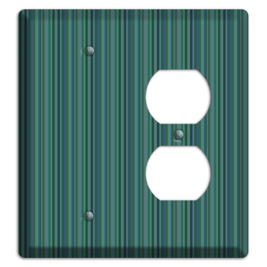 Multi Jade Vertical Stripes Blank / Duplex Wallplate