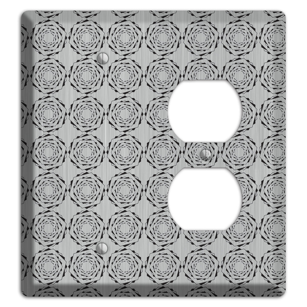 Hexagon Rotation Stainless Steel Blank / Duplex Wallplate