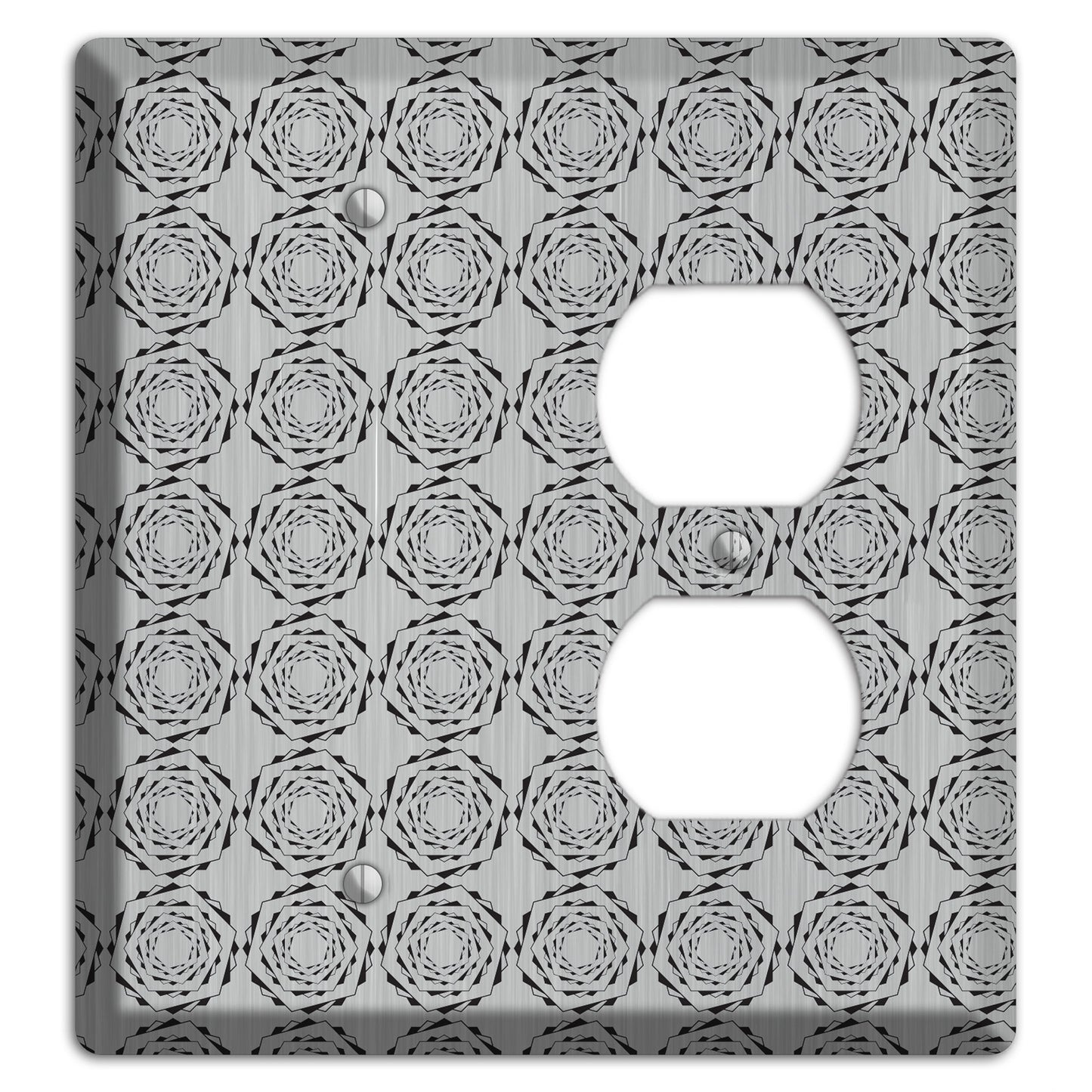 Hexagon Rotation  Stainless Blank / Duplex Wallplate