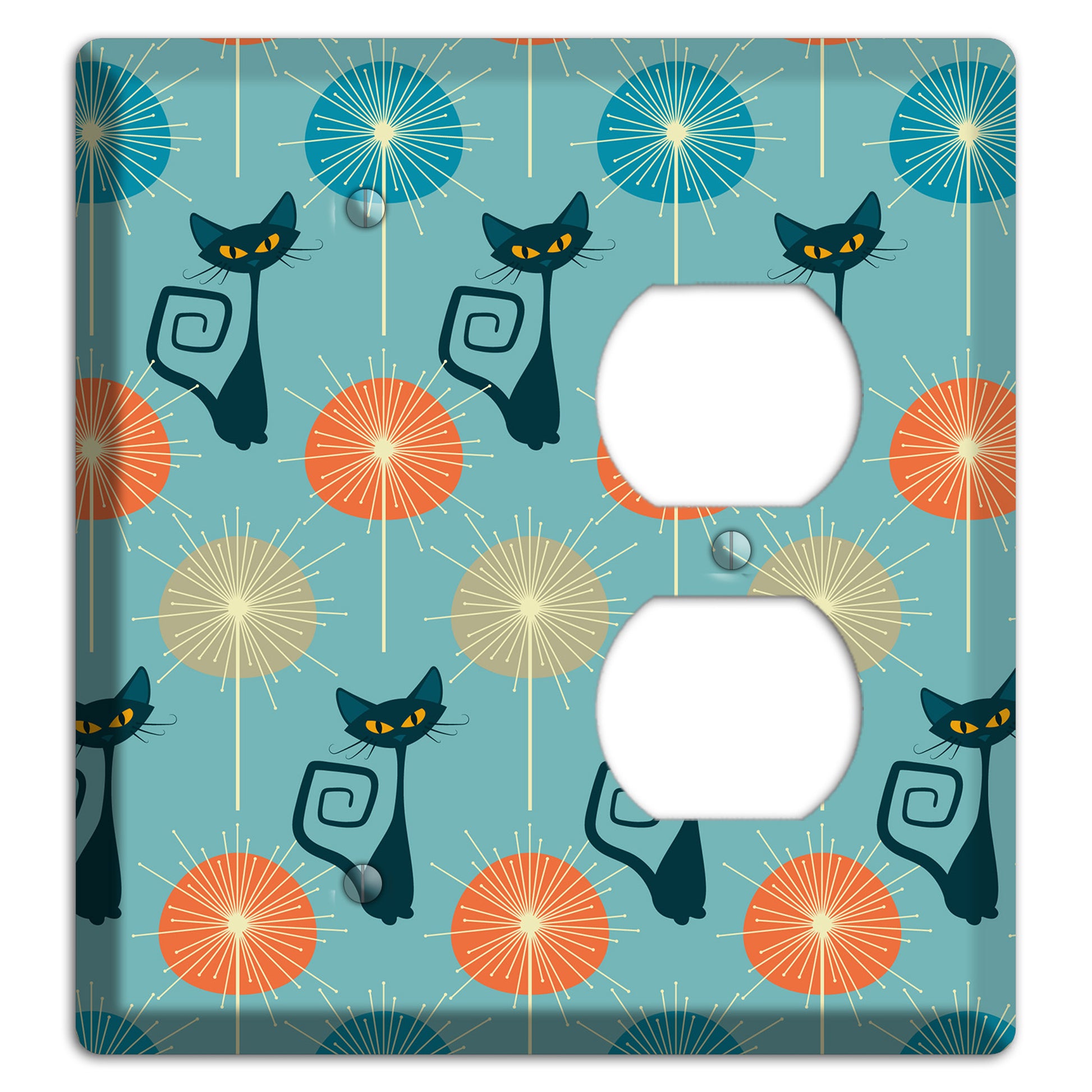 Atomic Burst Kitties Blank / Duplex Wallplate