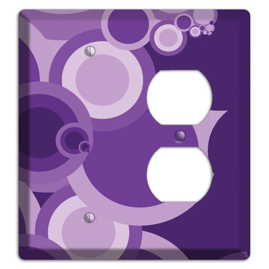 Purple Circles Blank / Duplex Wallplate