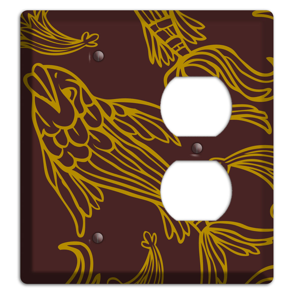 Brown and Beige Koi Blank / Duplex Wallplate