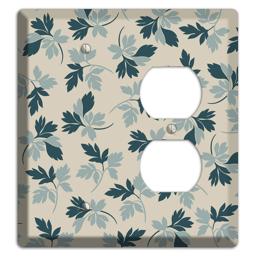 Blue Leaves Blank / Duplex Wallplate