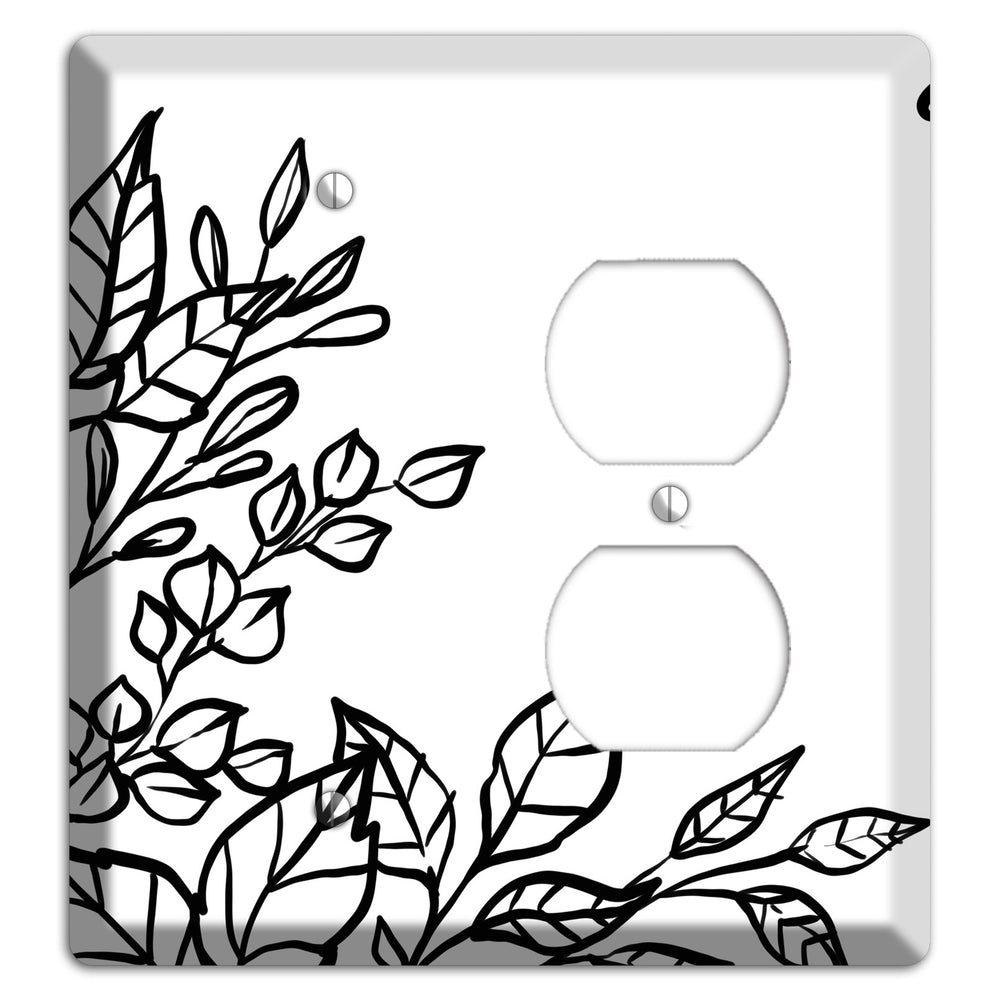 Hand-Drawn Floral 19 Blank / Duplex Wallplate