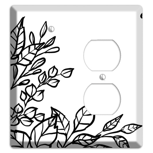 Hand-Drawn Floral 19 Blank / Duplex Wallplate