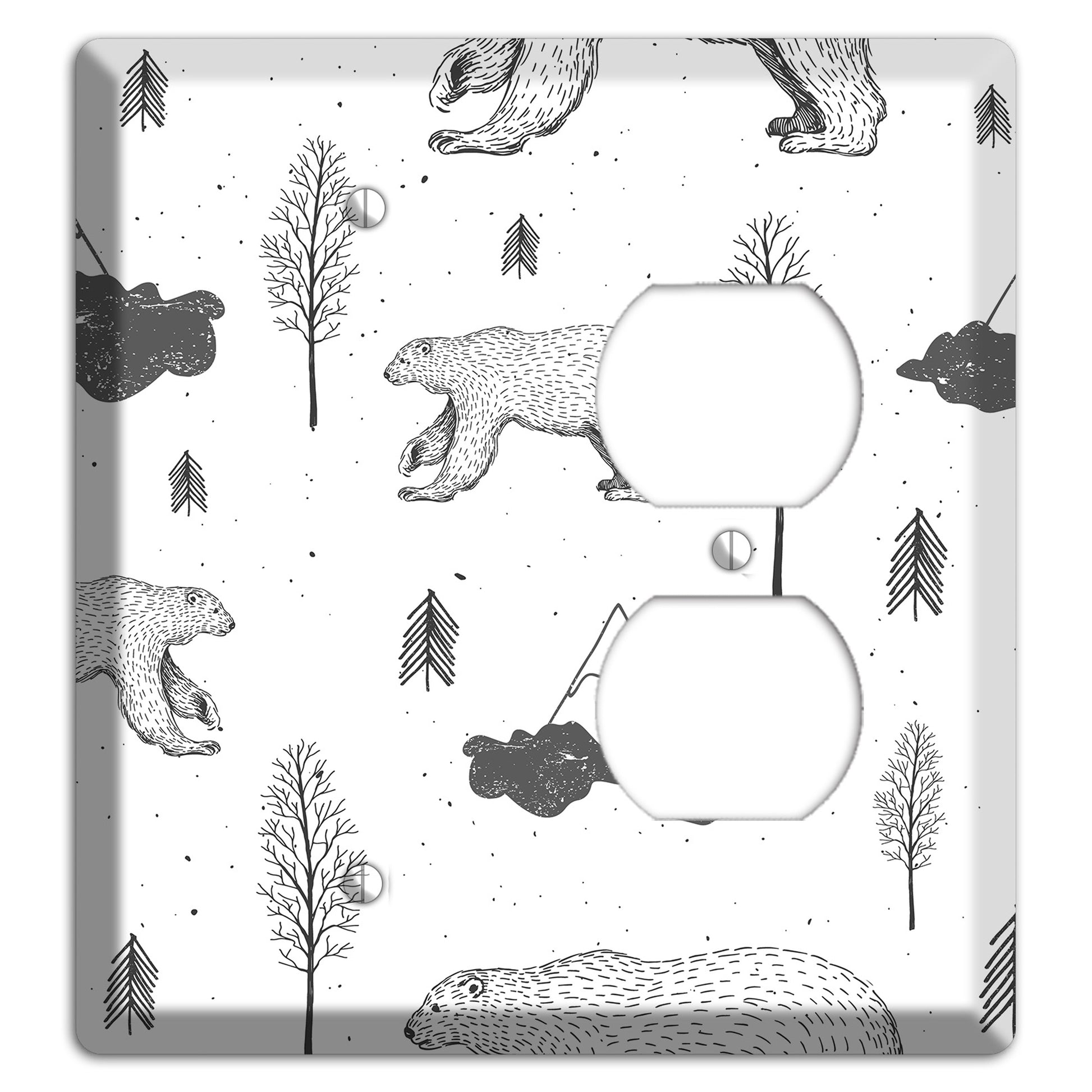 Wildlife Bear Blank / Duplex Wallplate