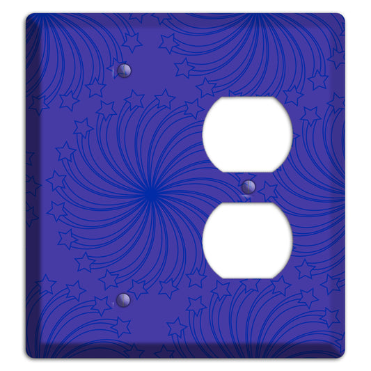 Multi Purple Star Swirl Blank / Duplex Wallplate