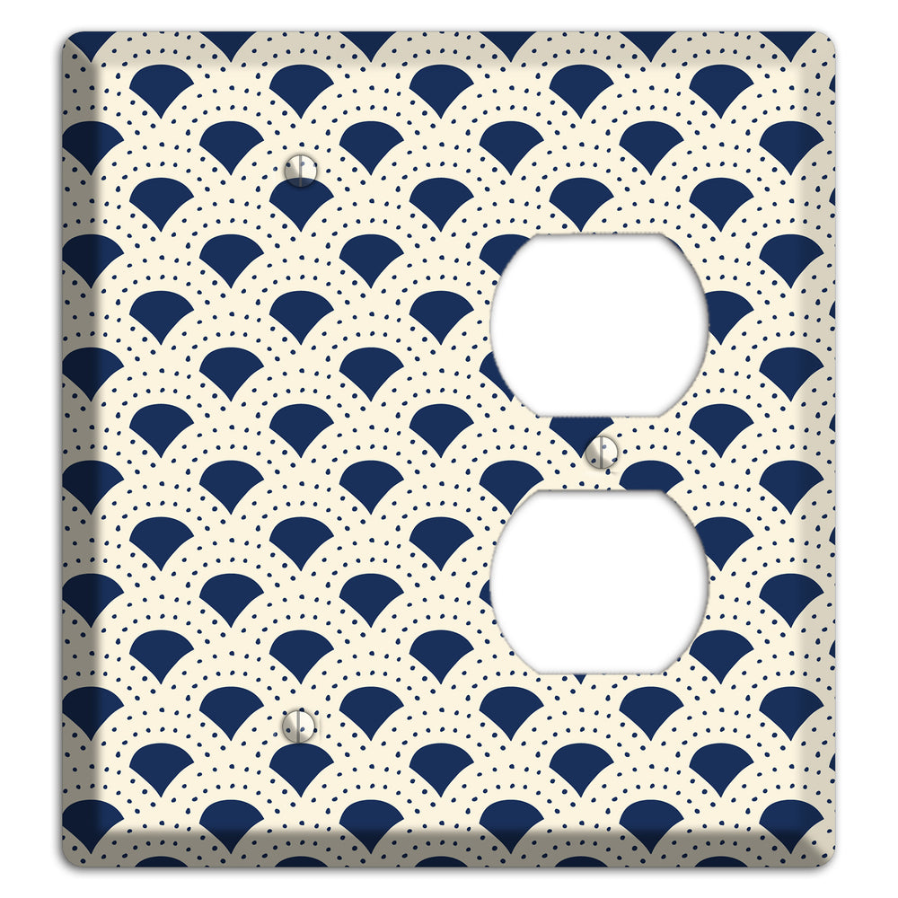 Navy Confetti Fan Blank / Duplex Wallplate