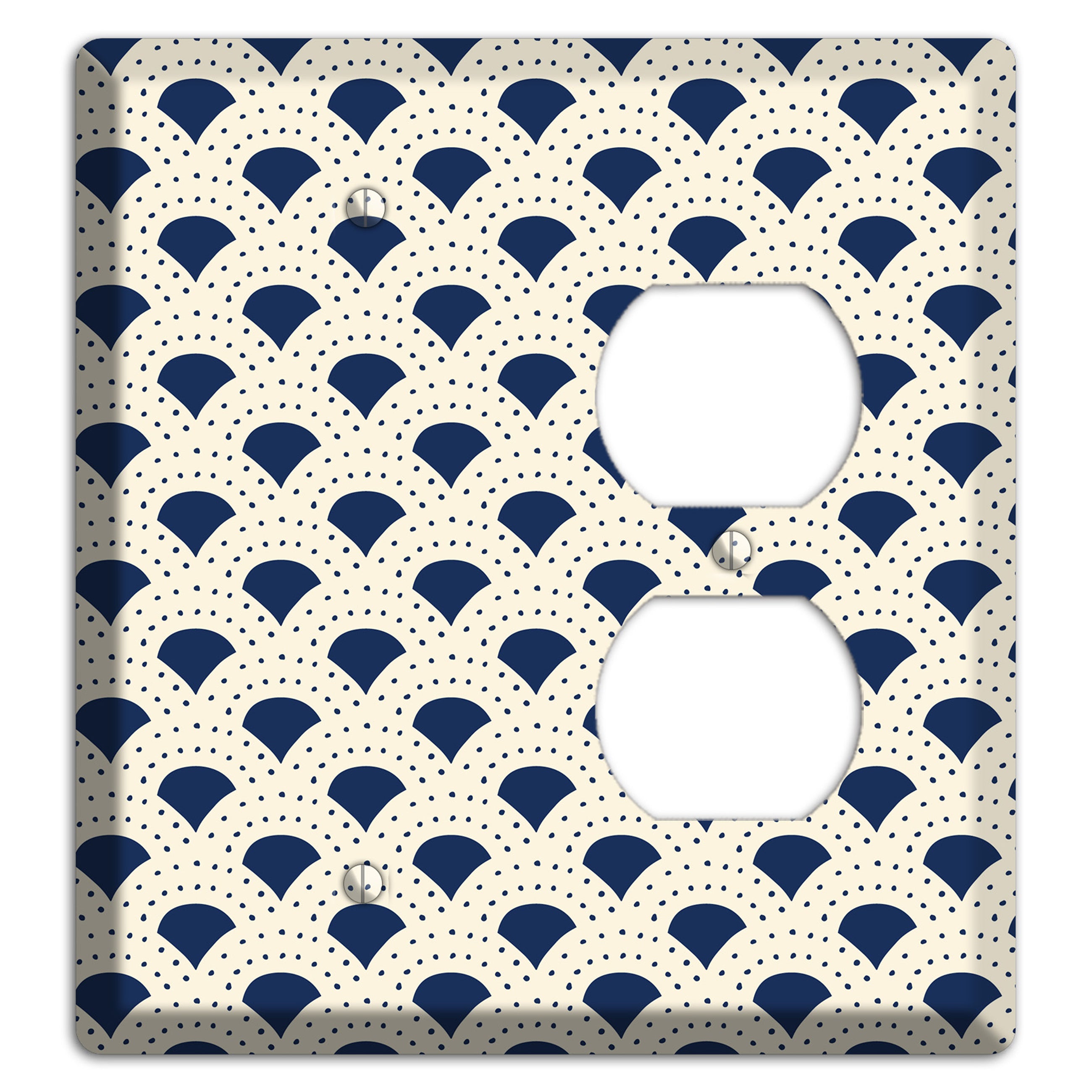 Navy Confetti Fan Blank / Duplex Wallplate
