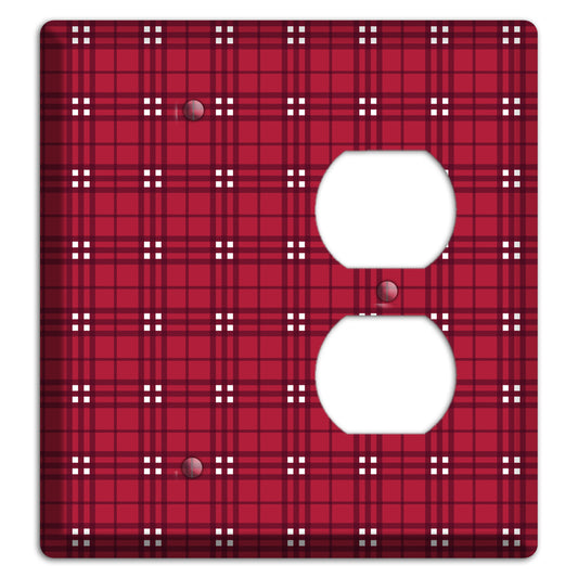 Red and White Plaid Blank / Duplex Wallplate