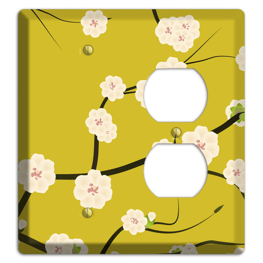 Yellow Chery Blossoms Blank / Duplex Wallplate