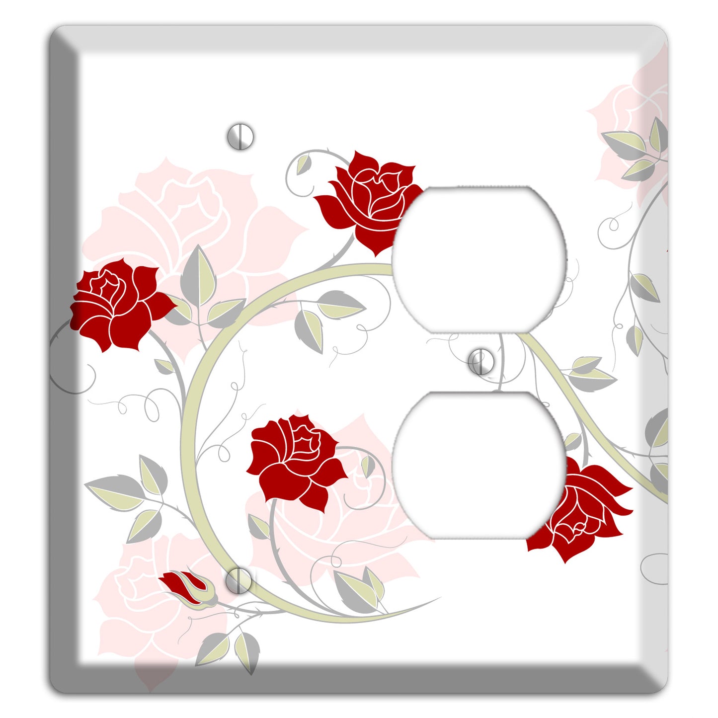 Red Rose Blank / Duplex Wallplate