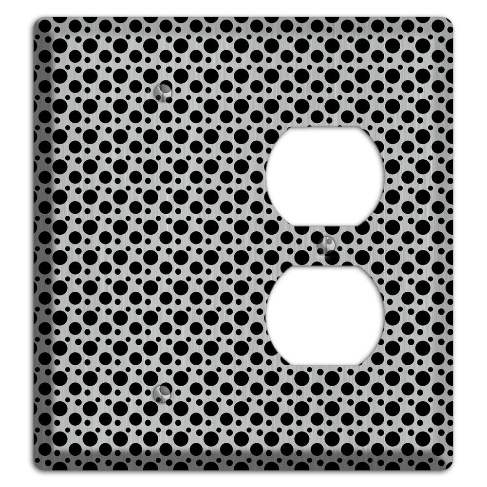 Small and Tiny Polka Dots Stainless Steel Blank / Duplex Wallplate