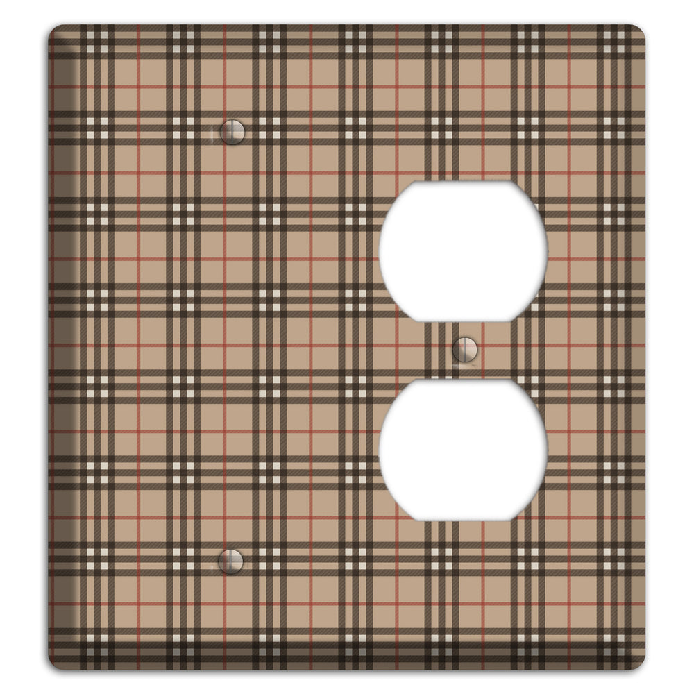 London Plaid Blank / Duplex Wallplate