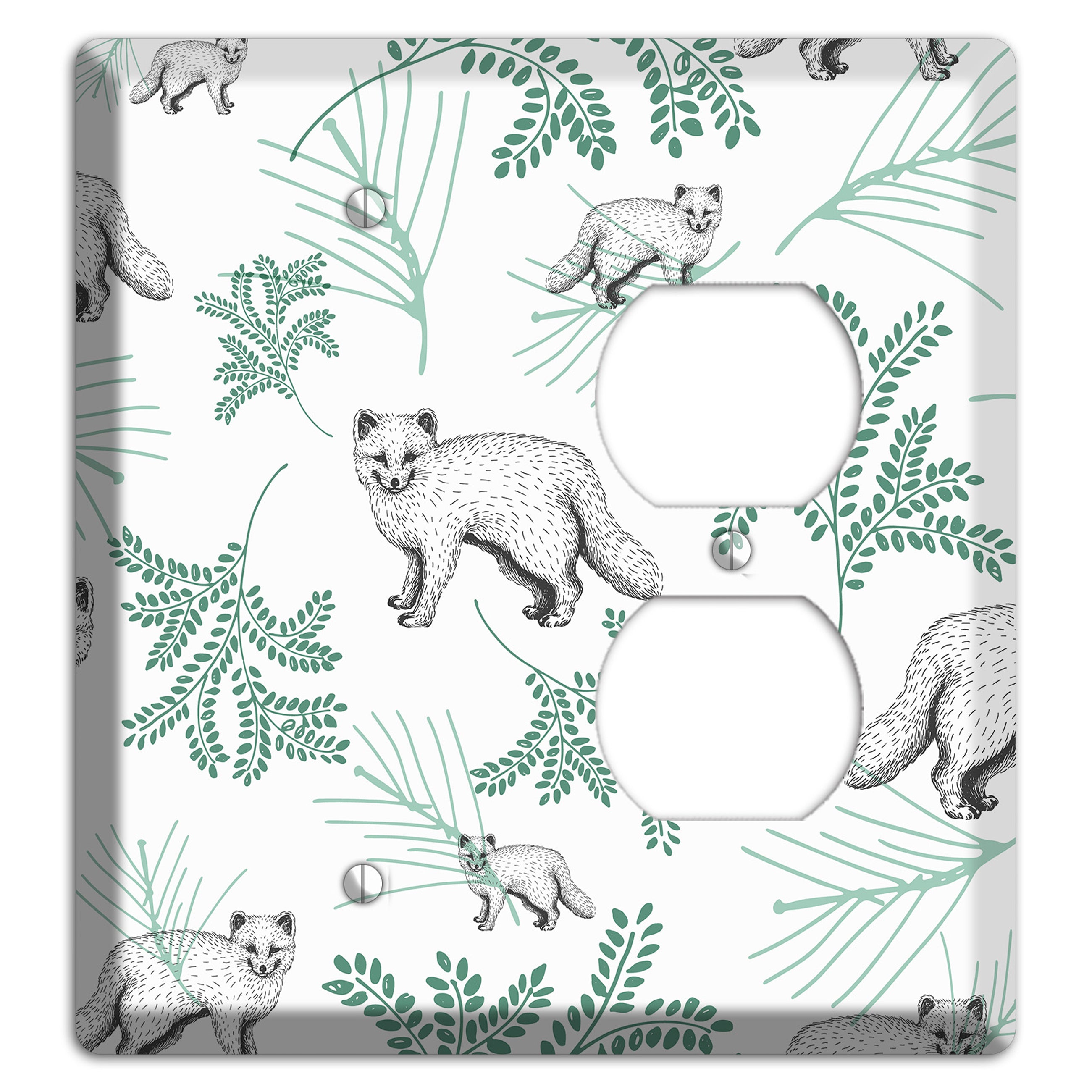 Wildlife Arctic Fox Blank / Duplex Wallplate
