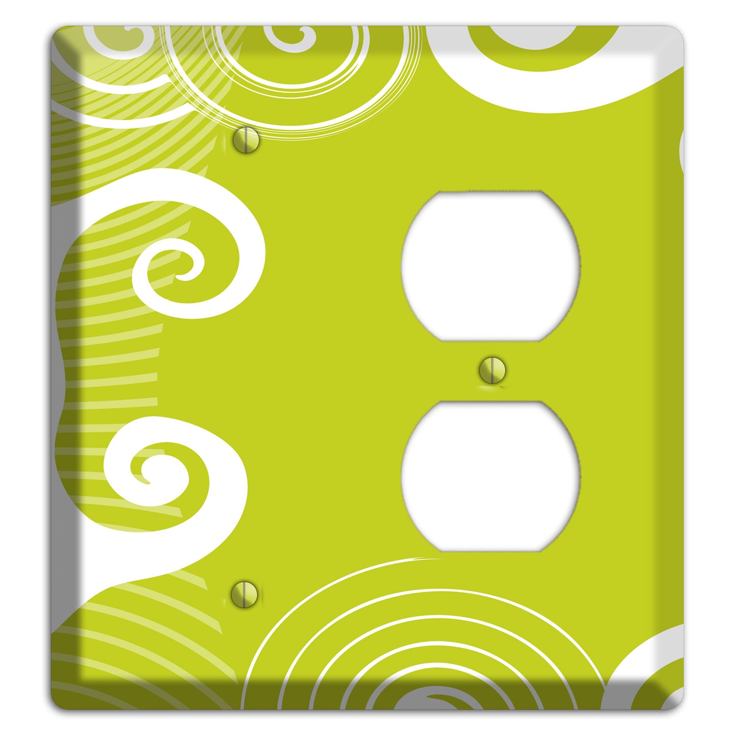 Abstract Green Blank / Duplex Wallplate