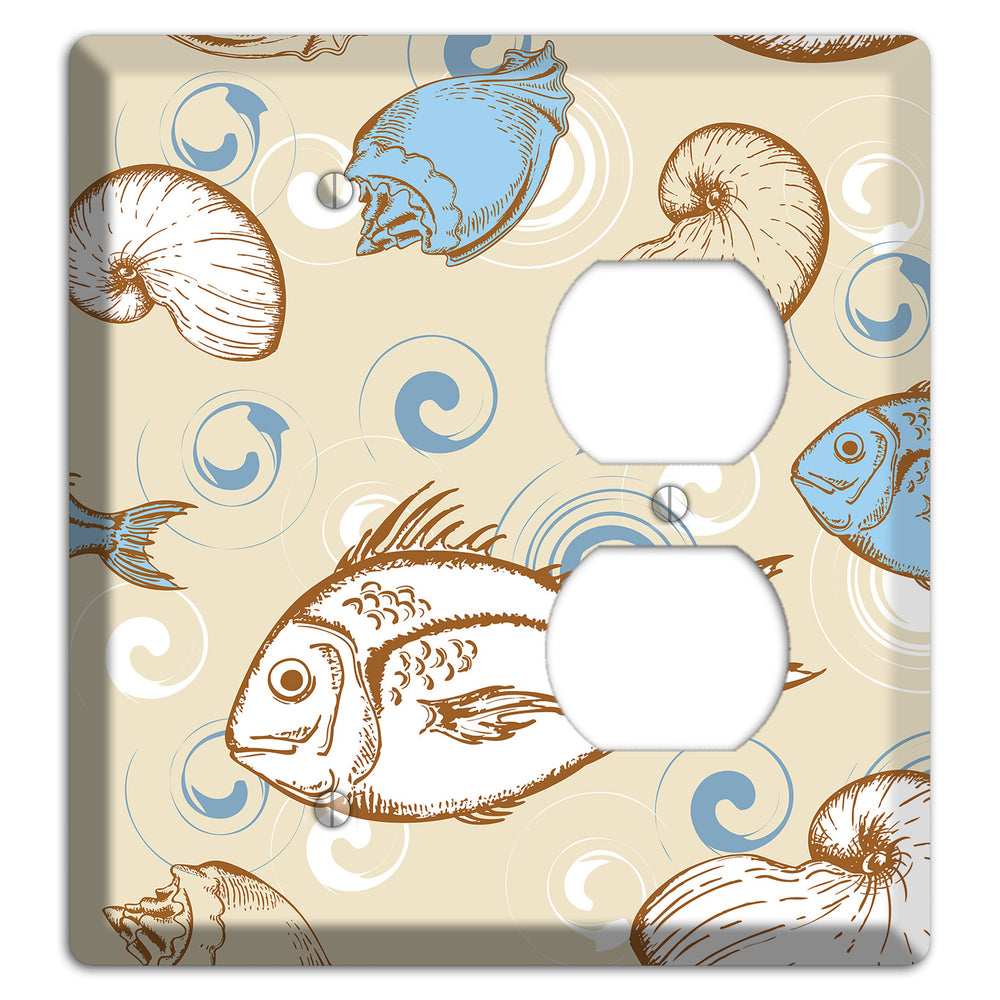 Mixed Sea Life Style 2 Blank / Duplex Wallplate