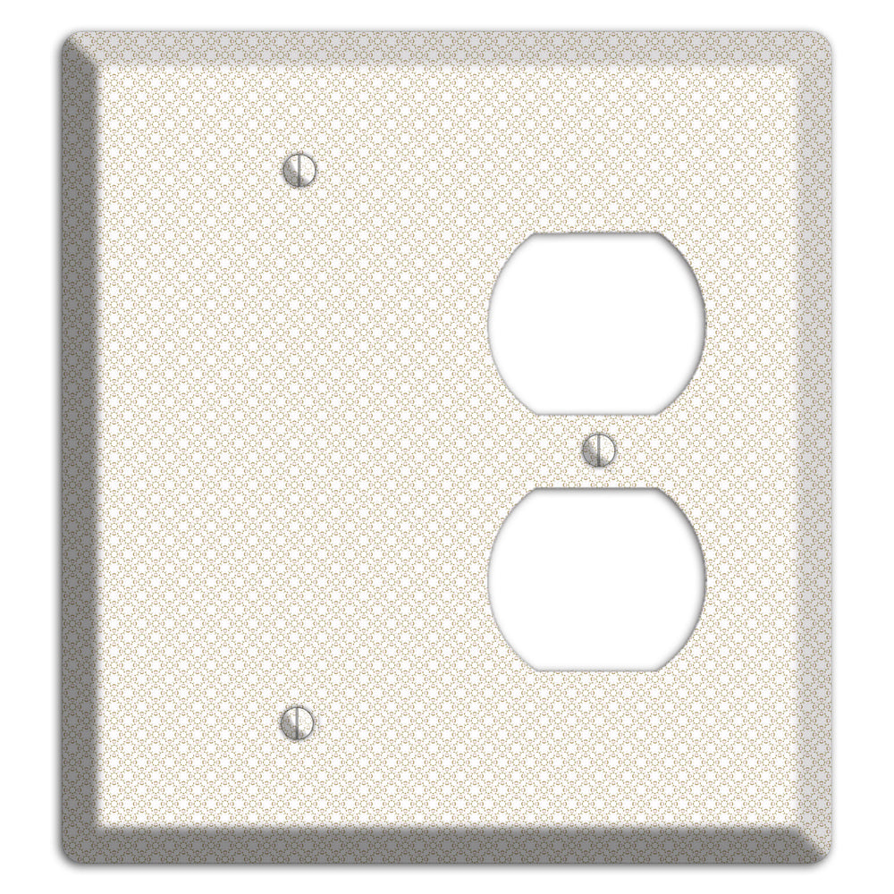 Off White Geometric Blank / Duplex Wallplate