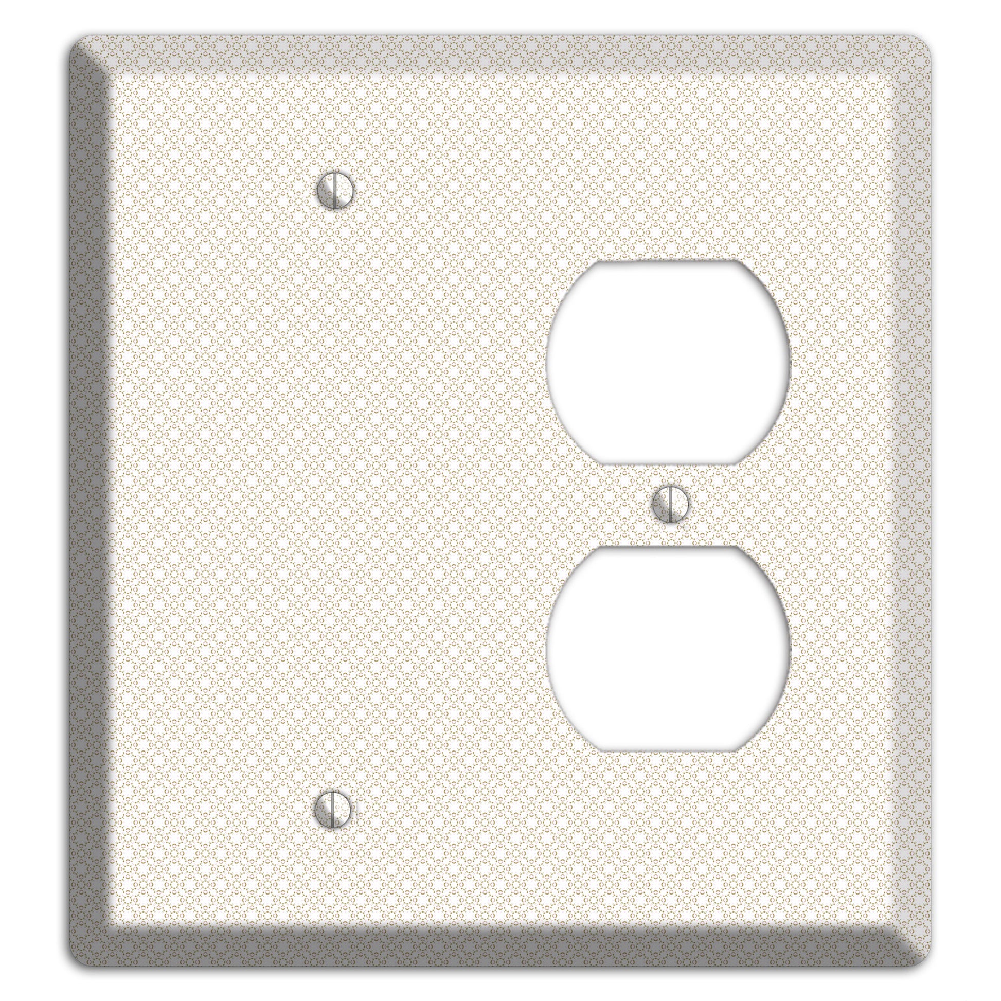 Off White Geometric Blank / Duplex Wallplate