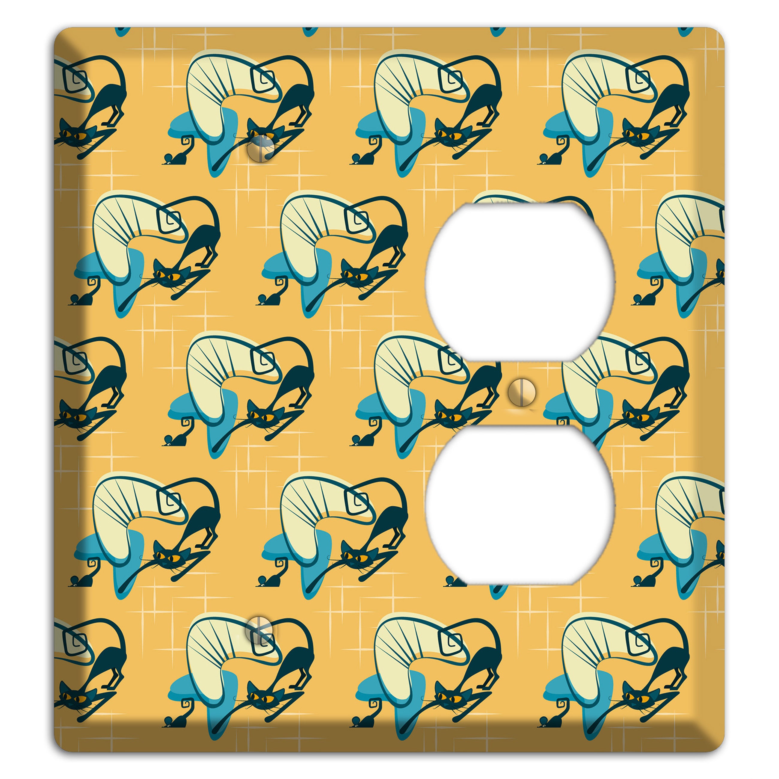 Yellow Kitties Blank / Duplex Wallplate