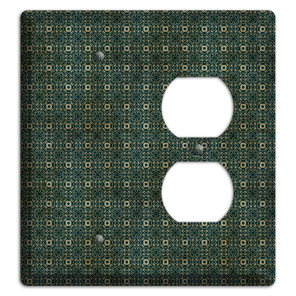 Dark Green Grunge Tapestry Blank / Duplex Wallplate