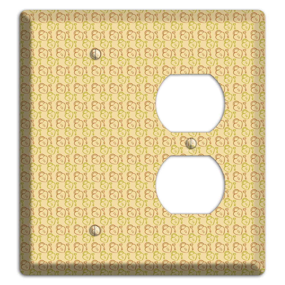 Heart Padlock with Key Blank / Duplex Wallplate