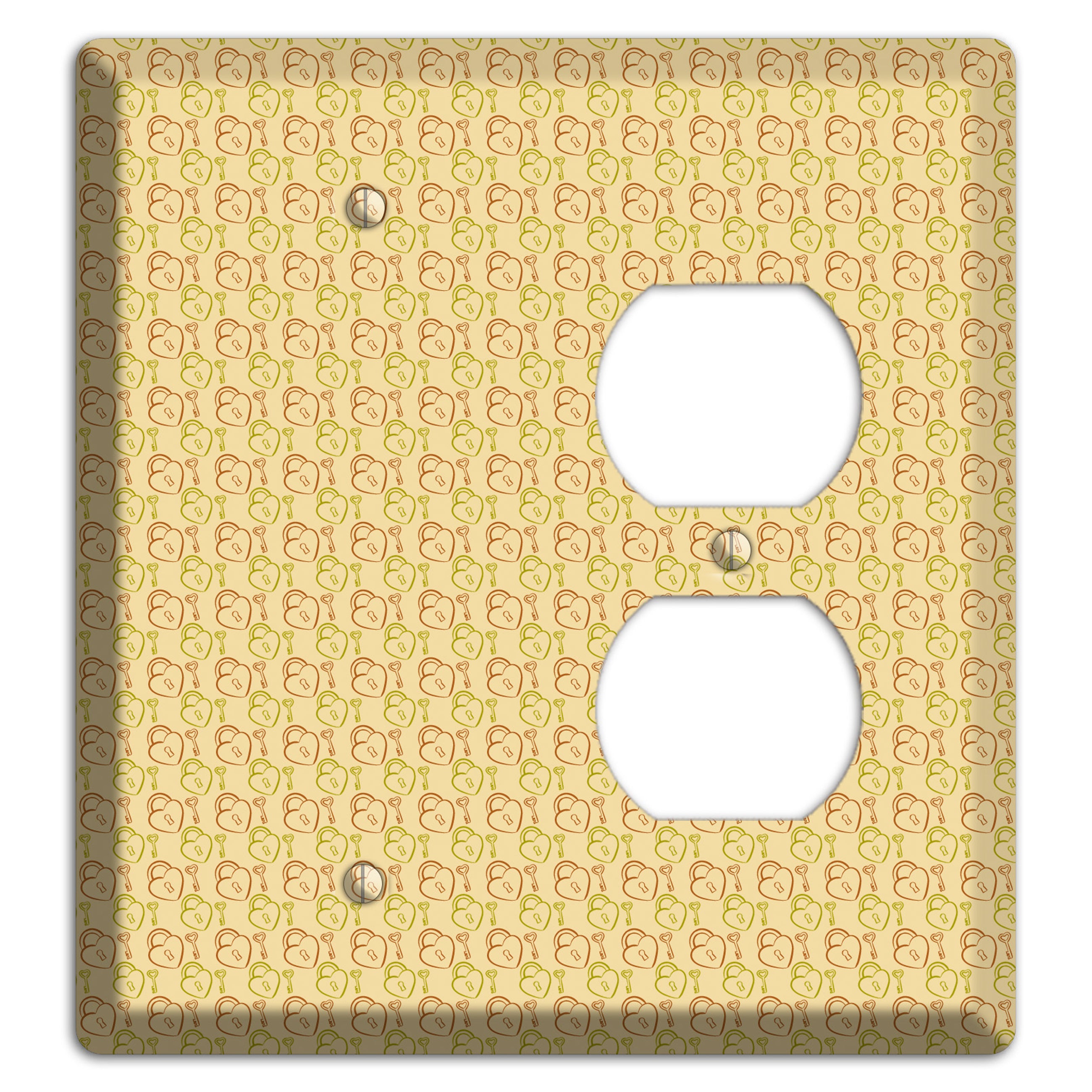 Heart Padlock with Key Blank / Duplex Wallplate