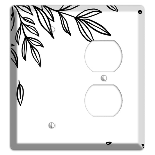 Hand-Drawn Floral 3 Blank / Duplex Wallplate