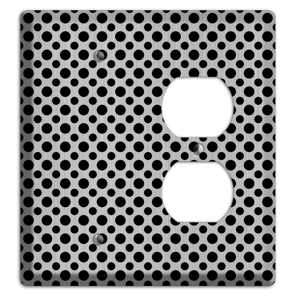 Multi Small Polka Dots Stainless Steel Blank / Duplex Wallplate