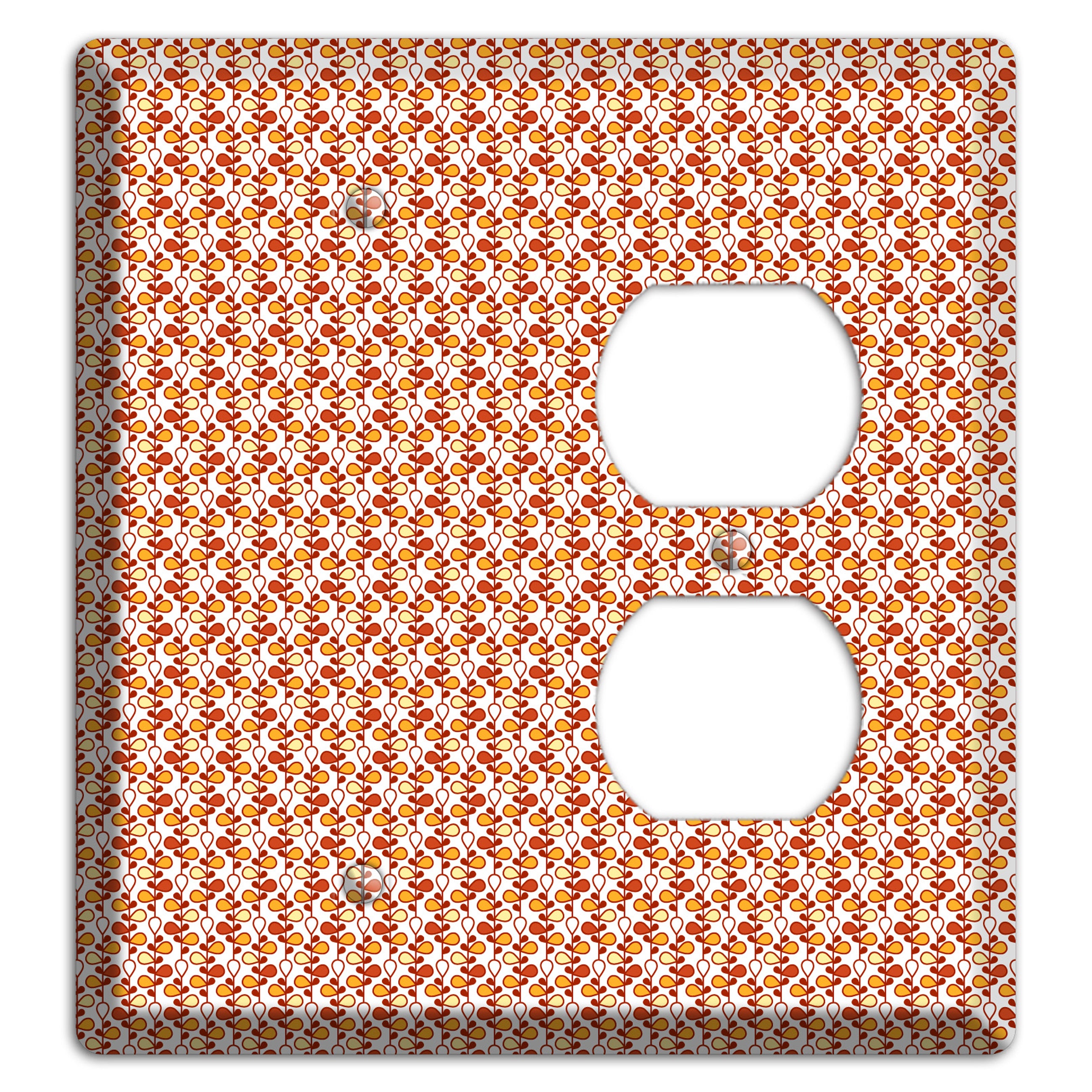 Tiny White Teardrop Vine Blank / Duplex Wallplate