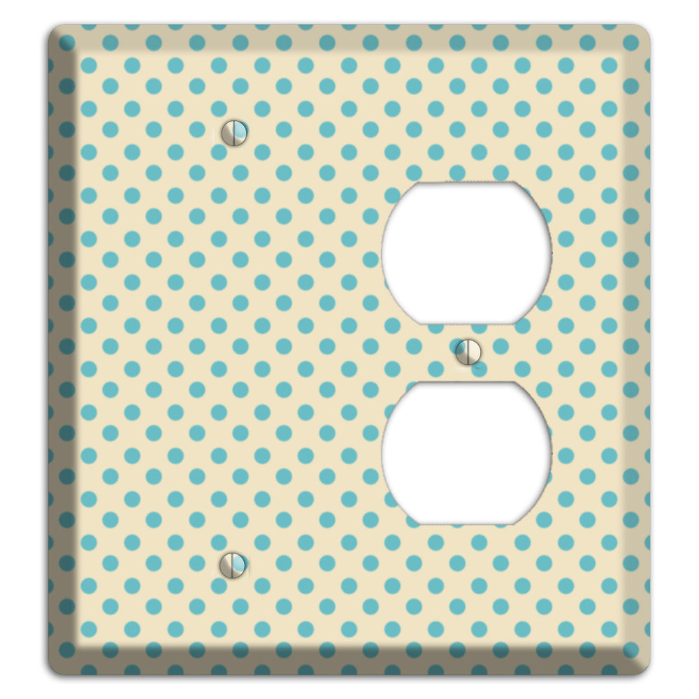 Soft Green Polka Dots Blank / Duplex Wallplate