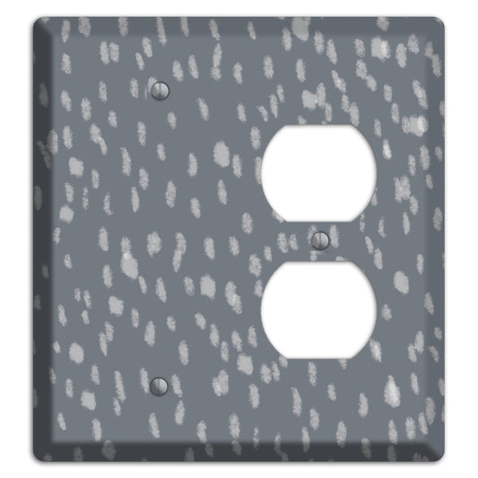 Gray and White Speckle Blank / Duplex Wallplate