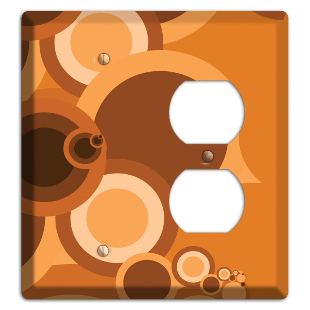 Burnt Orange Circles Blank / Duplex Wallplate