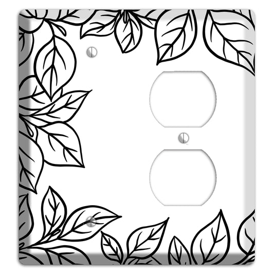 Hand-Drawn Leaves 7 Blank / Duplex Wallplate
