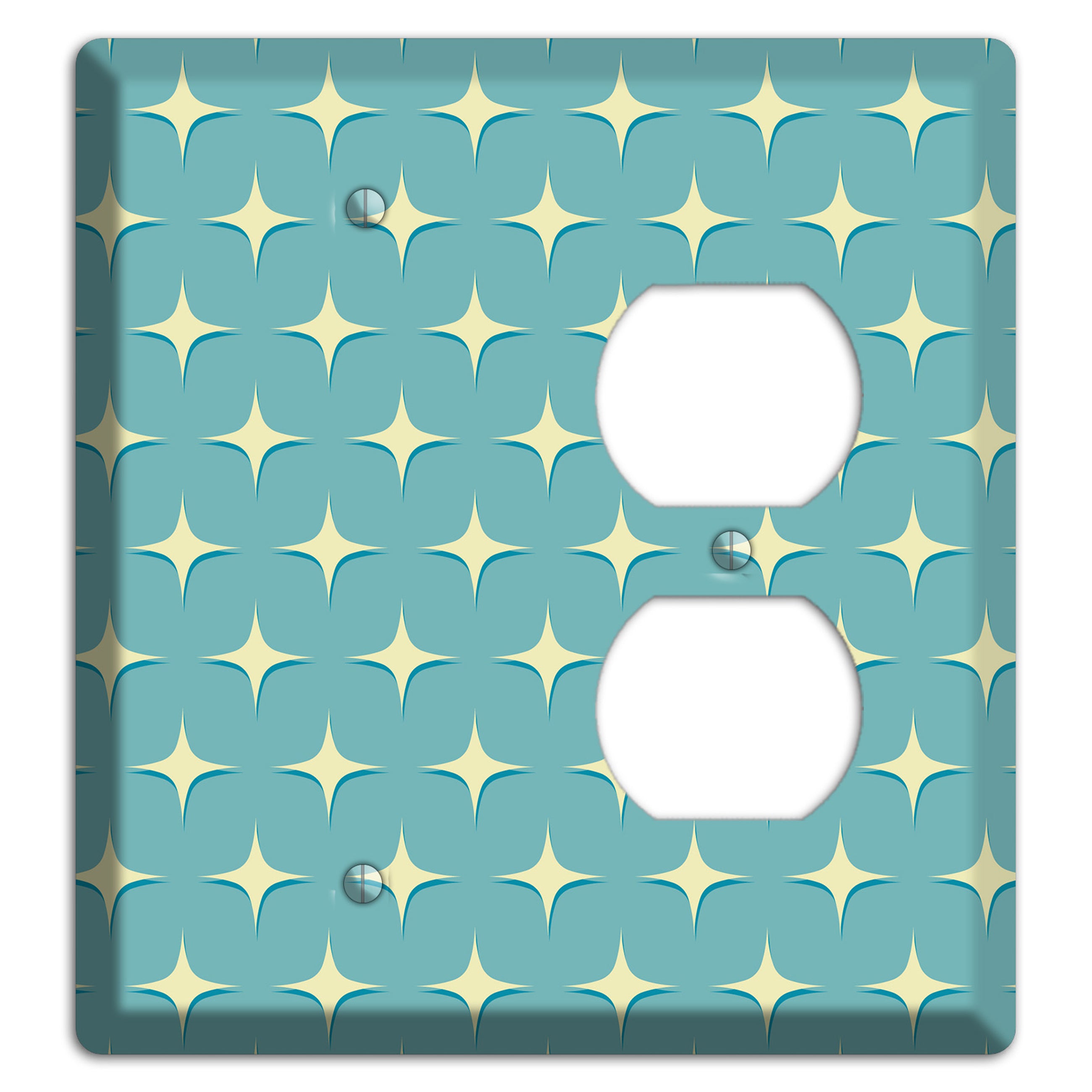 Yellow Atomic Diamond Blank / Duplex Wallplate