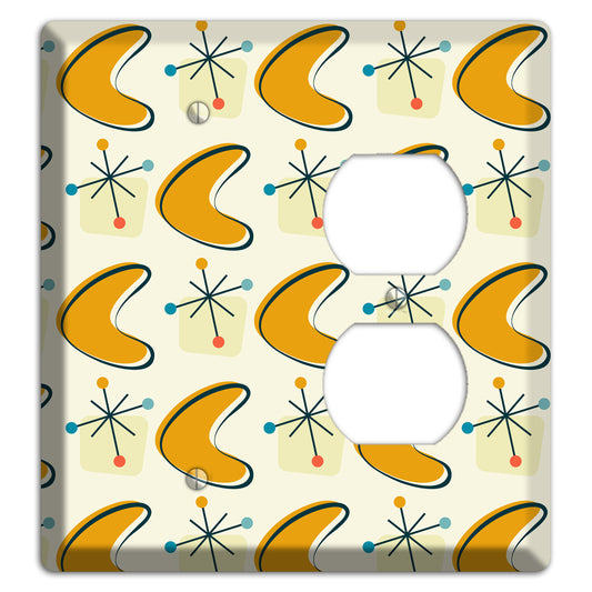 Yellow Boomerang Blank / Duplex Wallplate